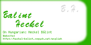 balint heckel business card