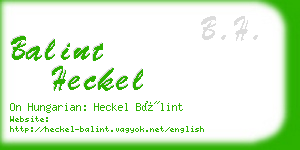 balint heckel business card